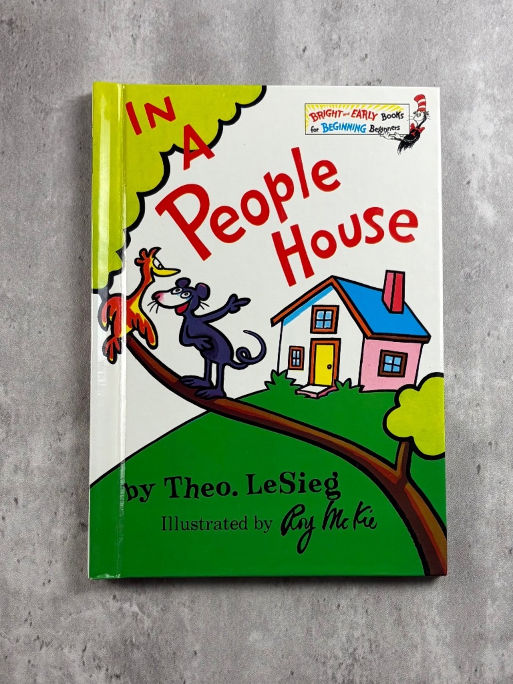 Pristine 1972 In a People House Hardcover Grolier Book Club Dr Seuss Like New